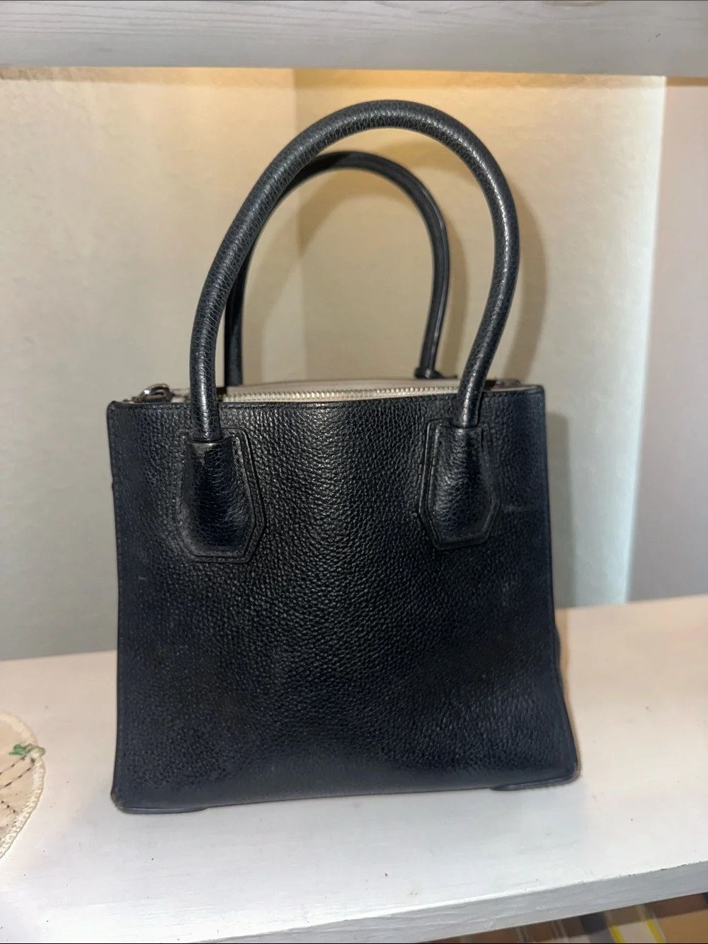 Michael Kors Black Pebbled Leather Satchel